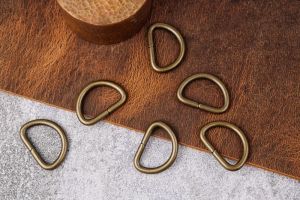 Antique Solid Brass D-Ring - 25mm Vintage Style Brass Hardware for DIY Leather Crafts  Leather Craft Supplies for Bags H11-BWD25