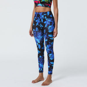 FITCOO กางเกงโยคะใหม่สำหรับผู้หญิงกางเกงเอวสูงและยกก้นเลกกิ้งพิมพ์ลายสำหรับผู้หญิงฤดูร้อนยุโรปและอเมริกากีฬาและกางเกงออกกำลังกายรุ่นบาง