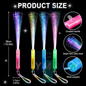 Colorful Fiber Optic LED Glow Stick Light Up Wand SG Ready Stock LED Toy Night Party Wedding Birthday Gift