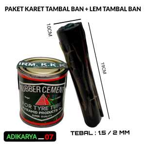 PAKET Karet Tambal Ban Bakar + Lem Cacing Tambal Ban Motor Mobil Lem Karet Tambal Ban Sendok Ban Karet Tambal Ban Kendaraan
