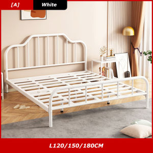 🔥Ready Stock🔥Metal Bed Frame Single/Queen/King Black/White Frame Modern Iron Bed Frame Thick Iron Frame