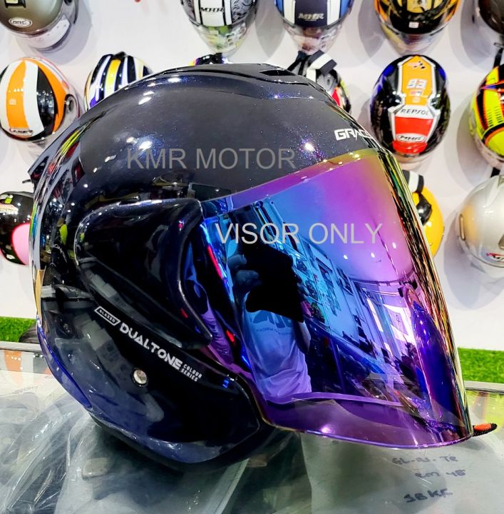 VISOR FOR HELMET GRACSHAW GLAZZO TONE G919I/ ANIMALIA (SMOKE