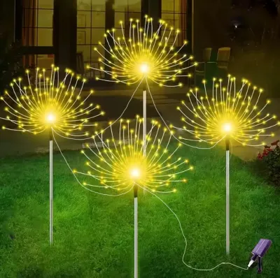 【Buy 1 Get 4】Solar Fireworks Lights Outdoor Waterproof with 8 Lighting Modes for Christmas Party Garden Home and Wedding Decor