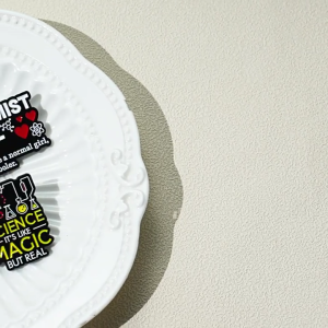 7 Pcs/Set Chemicals Structure Brooch Funny Enamel Lapel Pin Creative Brooch Pin for Hat Scarves Backpacks Decoration