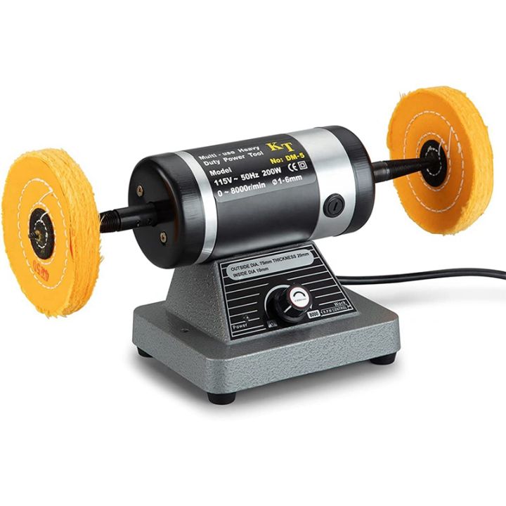 Bench Buffer Polisher, Jewelry Polisher, Benchtop Buffer Grinder with 2 ...