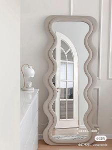 cermin aesthetic full body curved - silky mirror