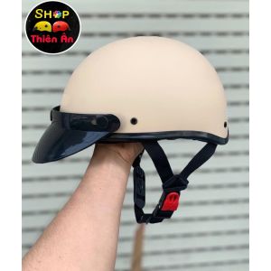 Nón Bảo Hiểm Cao Cấp Haly Lưỡi Trai - Mũ Bảo Hiểm Nửa Đầu - Màu Sơn Nhám - Thời Trang Hợp Với Nam & Nữ