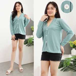 GS - Crop Cardigan Wannes Bahan Knit Premium / Outer Top Knitwear