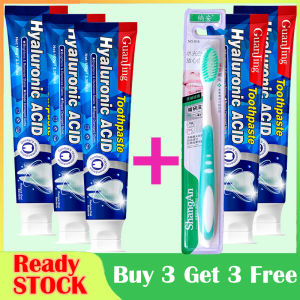 Hyaluronic acid toothpaste Teeth Whitening toothpaste Ubat gigi pemutih putihkan gigi Removal yellow teeth tartar 美白牙膏