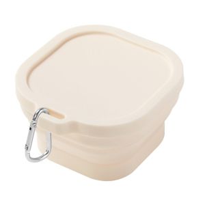 RGFV STORE 400ml Hộp cơm trưa có thể gập lại Silicone Di động Bát cắm trại Sức chứa lớn Đáy chống trượt Hộp đựng thực phẩm Ngoài trời