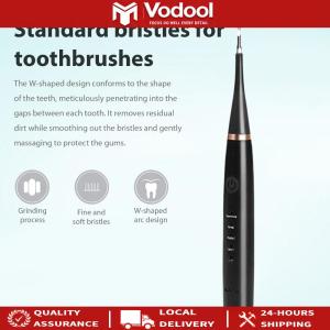 Ultrasonic Tartar Plaque Stain Cleaning Tool with 3 Brush Heads Electric Dental Tool Adjustable Modes IPX6 Waterproof for Men Women Home Travel