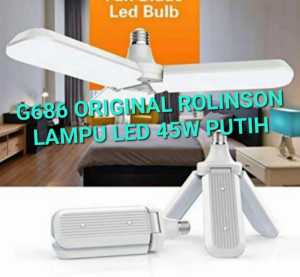 G686 ORIGINAL 45 W WATT LAMPU LED PUTIH E27 KIPAS FAN MAGIC LAMP BOHLAM SINAR TERANG COLOKAN LISTRIK