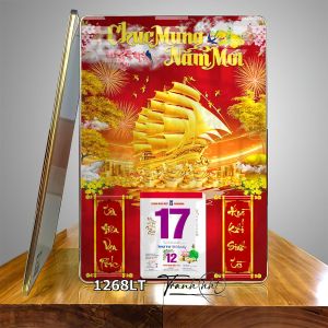 Tranh Lịch bác Hồ bản đồ việt nam 34 tỉnh Lịch Tết gỗ Bloc 3d tráng gương Lịch Tết Nguyên Đán 2026 tráng gương treo tường – Lịch ngựa vàng Lịch Tài Lộc phần 26