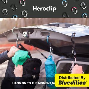 HEROCLIP Strong Clips Hook Non-Locking 360°Carabiner Climbing Gear Multifunctional Climbing Accessories Carabiner Hybrid Gear Clip Hanging Buckle Rotating Hook Clip