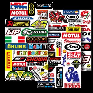 Electric vehicle Motocross Race motor bike Racing Helmet decoration motorcycle stickers waterproof decals