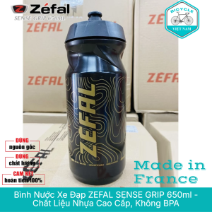 Bình Nước Xe Đạp ZEFAL SENSE GRIP 650ml (Mẫu Mới) – Nhẹ An Toàn Thiết Kế Tiện Lợi