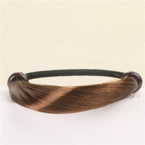 GONG4 Fashion Women Wig Braid Hair Band Scrunchie Synthetic Wig Headwear Braid Hair Rope Wig Hair Rope Hair Accessories