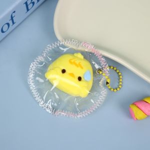 DGFDF Food-Grade Silicone Animal Squishy Keychain Soft Mochi Mini Cute Animals Squeeze Keychain Kawaii Cream Mold Fidget Toy Keyring Adults