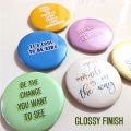 Motivational Button Pins Aesthetic Badge. 