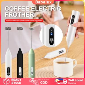 3-Speed USB Rechargeable Coffee Blender Electric Milk Frother Egg Whisk For Kitchen Milk Coffee Egg Stirring Tools Babalux