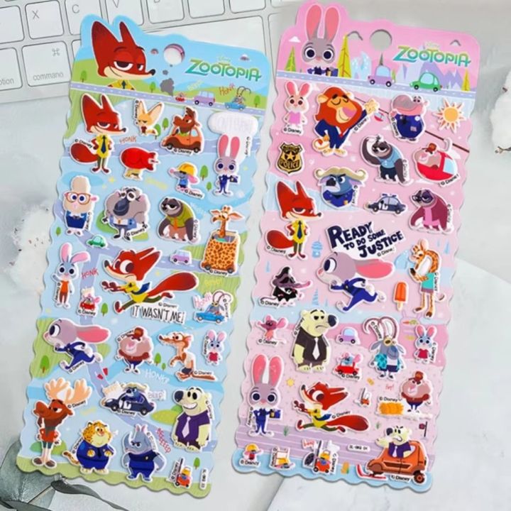 CREATIVE PAVILION Phim hoạt hình Nhãn dán Zootopia Phù điêu 3D Disney ...