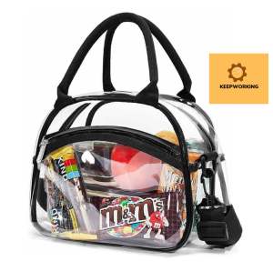 KW SHOP Transparent Shoulder Bag PVC Waterproof Handbag for Outdoor Workplace