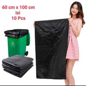 ( 60 x100 cm / 1 pack isi 10 lembar ) Kantong Plastik Sampah 60 x 100 Hitam - HD sampah |  Trash Bag/Trashbag - Plastik sampah 60 x 100 cm - Tempat Sampah Plastik / plastik sampah ekonomis tebal dan berkualitas