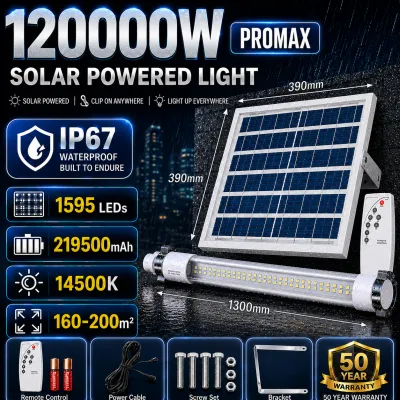 Goldstar Solar Led Long Strip Lamp Tube Indoor Advertising Stall Induction Lamp Solar Tube+Solar Panel