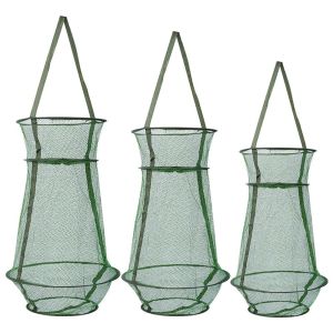 MUQZI Ngoài trời Xách tay Tôm Hùm Lưu Trữ Lồng Phụ Kiện cá Có thể gập lại Câu Cá Trap Mạng Tôm cá Lưới Lồng Câu Cá Giỏ Lưới Đánh Cá Hạ cánh Net