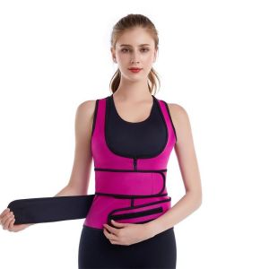 Waist protector!Double waist belly tightening undershirt Tummy Tuck Vest Corset Zippered Sports Vest Body Shaper