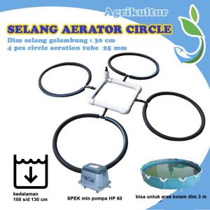 Paket Selang Aerator 25mm Circle Ø 30cm- 4 PCS W/ PARALON 1 INCH