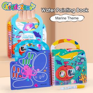 Kiddozone Tô Màu Nước sách vẽ Cho Trẻ Em Giáo Dục Tái Sử Dụng Và Di Động Câu Đố sách vẽ Kid Cuốn Sách Bận Rộn Nước Doodle Màu Cuốn Sách Hoàn Hảo Cho giáo dục sớm Và Quà Tặng Cho