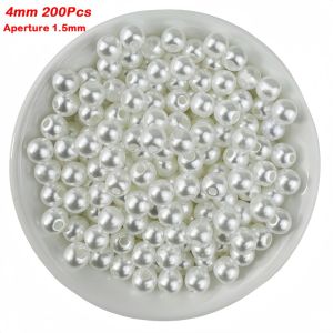 MIRELINA 20-300Pcs High Gloss Imitation Pearls 3-14mm With Hole Loose Pearl Beads White Round Shape Craft Pearl Beads DIY Jewelry Making