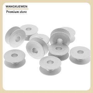 [COD] 10pcs 21mm Industrial Aluminum Bobbins For Singer Brother Sewing Machine Tools