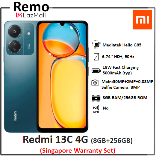 Xiaomi Redmi 13C 4G (8GB+256GB) *Singapore Warranty Set* | Lazada Singapore