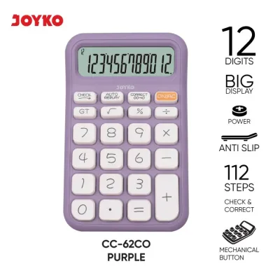 JOYKO Calculator Kalkulator CC-62CO 12 Digits Check & Correct