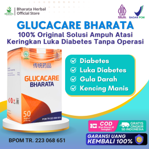 Glucacare Bharata  - Obat Penurun Gula Darah - Luka Diabetes Basah & Kering Ampuh Garansi 100% Original