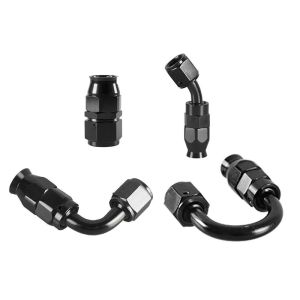 NOCASE AN4/AN6/AN8/AN10 AN Hose Fitting Aluminum Alloy Universal Fuel Hose Adapter Hose End Fitting Straight 0°/45°/90°/180° Degree Oil Cooler End