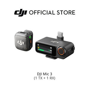 DJI Mic 3 | Four-Channel Output | Dual-Band Reliability | 48 kHz 24-bit Lossless Transmission | Dual-File Internal Recording | Two-Level Noise Cancelling | 28-Hour Extended Battery Life