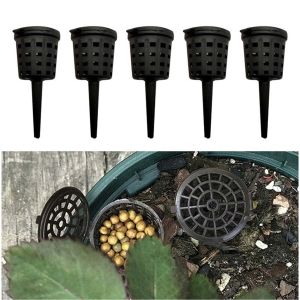 20PCS-Plants Fertilizer Basket Fertilizer Dispenser Kit Mini Plastic Flowerpot Cup With Lid For Plant Growth