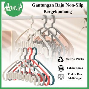 Gantungan Berbentuk Gelombang Kreatif multi-Port Koleksi Serbaguna Celana Dasi Syal Handuk Pakaian Dalam