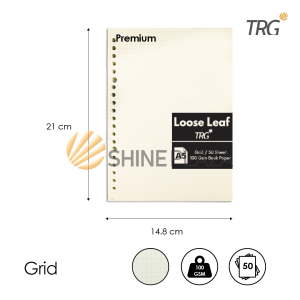 TRG Isi Loose Leaf Premium Bookpaper 20 Holes LL-33 A5 100gsm - Refill Kertas Binder Book Paper Motif Dotted Grid 100 gsm 1 Pak Isi 50 Lembar TRG