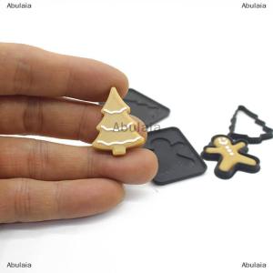 [COD] Abulaia 3PCS 1 12 Scale Miniature Human Gingerbread Man Christmas Baking Dollhouse Mini Cookie Mold Pretend Kitchen Food Toy