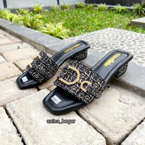 Sandal selop heel wanita/sandal heel 3cm pariasi DD
