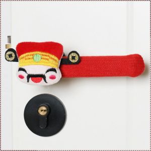 ฝาครอบมือจับประตูป้องกันการชนกันปีใหม่ ฝาครอบมือจับประตูตกแต่งเทศกาลฤดูใบไม้ผลิ