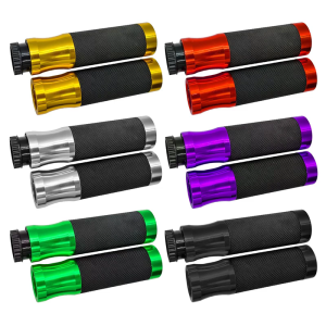 Rubber Motorbike Grips Cycle Handle Sleeves Covers with Vibration Dampening Suitable for Long Distance Riding Comfort 2x