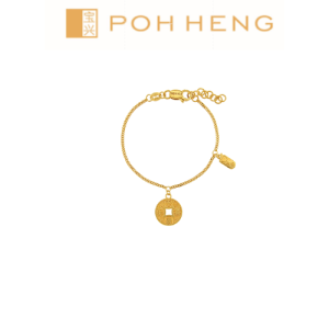 Poh Heng Jewellery 22K Joyful Baby Bracelet in Yellow Gold[Price By Weight]