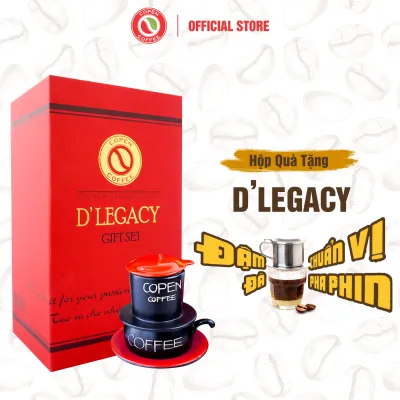 Hộp quà tặng D Legacy Gift Set (500g + phin gốm Bát Tràng) - Đắng nhẹ - Pha phin - Copen Coffee