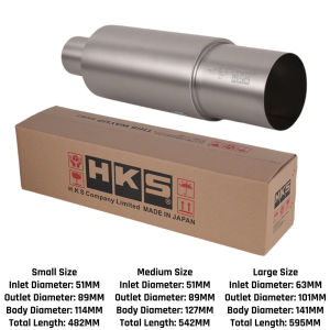 HKS MUFFLER Free Flow [ Small / Medium / Large ] CAN High Quality
