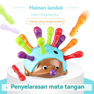 Hedgehog Montessori Toys Early Education Toys Color Sorting Toy Baby Concentration Training Fine Motor and Sensory Toys Spelling Little Hedgehog Baby Educational 1-5 Years Old Learning Toy for Boys & Girls